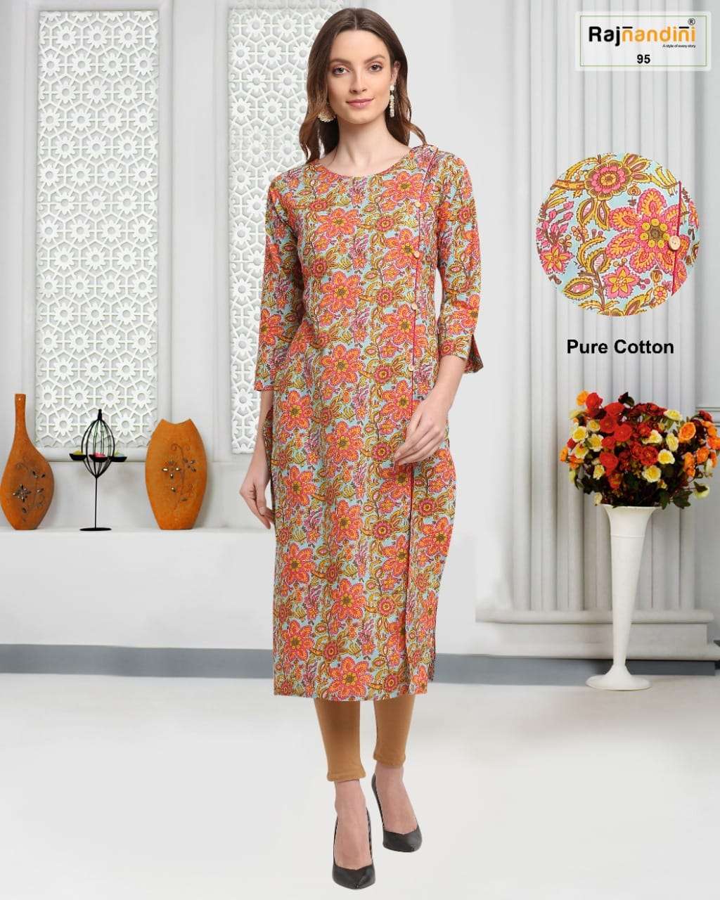 PRINT VOL-30 BY RAJNANDINI 01 TO 04 SERIES DESIGNER STYLISH FANCY COLORFUL BEAUTIFUL PARTY WEAR & ETHNIC WEAR COLLECTION PURE COTTON PRINT KURTIS AT WHOLESALE PRICE