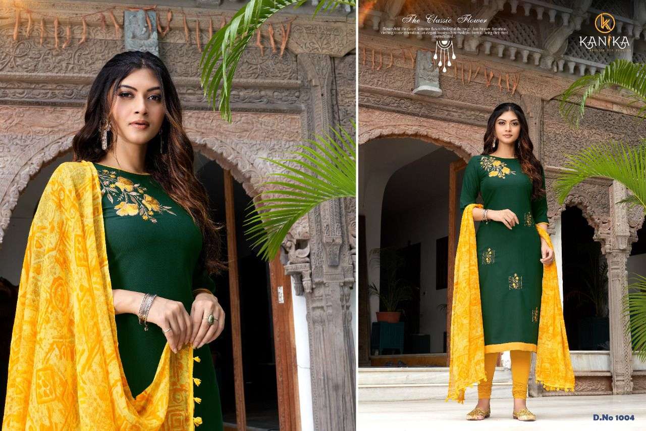 ZOMBIE BY KANIKA 1001 TO 1004 SERIES DESIGNER STYLISH FANCY COLORFUL BEAUTIFUL PARTY WEAR & ETHNIC WEAR COLLECTION VISCOSE NYLON EMBROIDERY KURTIS AT WHOLESALE PRICE