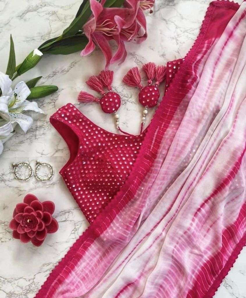 SHIBORI SAREES BY FASHID WHOLESALE 01 TO 04 SERIES INDIAN TRADITIONAL WEAR COLLECTION BEAUTIFUL STYLISH FANCY COLORFUL PARTY WEAR & OCCASIONAL WEAR PURE GEORGETTE PRINT SAREES AT WHOLESALE PRICE