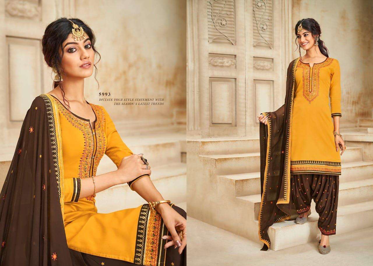 PATIALA HOUSE VOL-86 BY KESSI FABRICS 5991 TO 5998 SERIES BEAUTIFUL SUITS COLORFUL STYLISH FANCY CASUAL WEAR & ETHNIC WEAR JAM SILK WORK DRESSES AT WHOLESALE PRICE