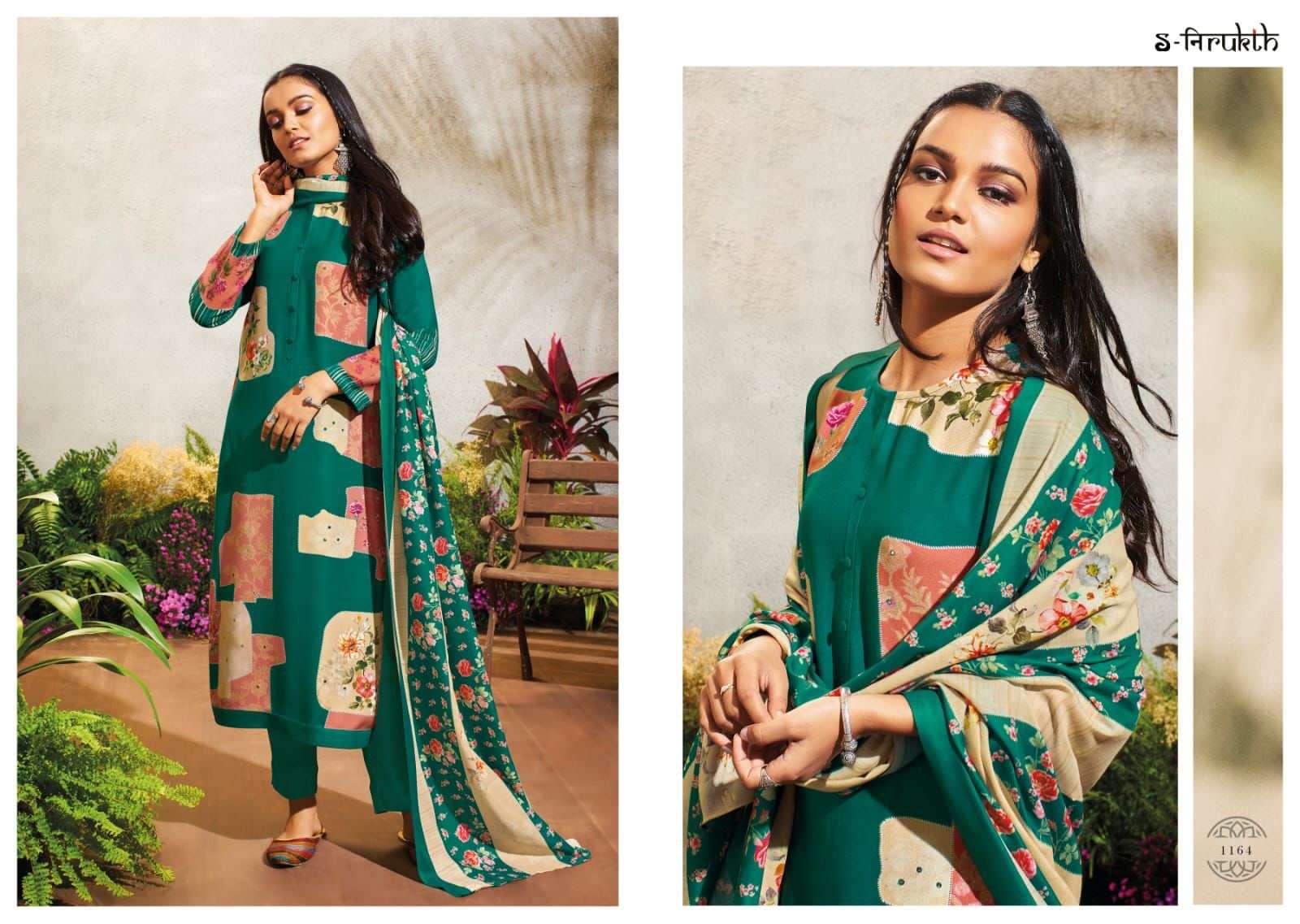 SABA BY S-NIRUKTH BEAUTIFUL SUITS COLORFUL STYLISH FANCY CASUAL WEAR & ETHNIC WEAR PASHMINA TWILL PRINT DRESSES AT WHOLESALE PRICE