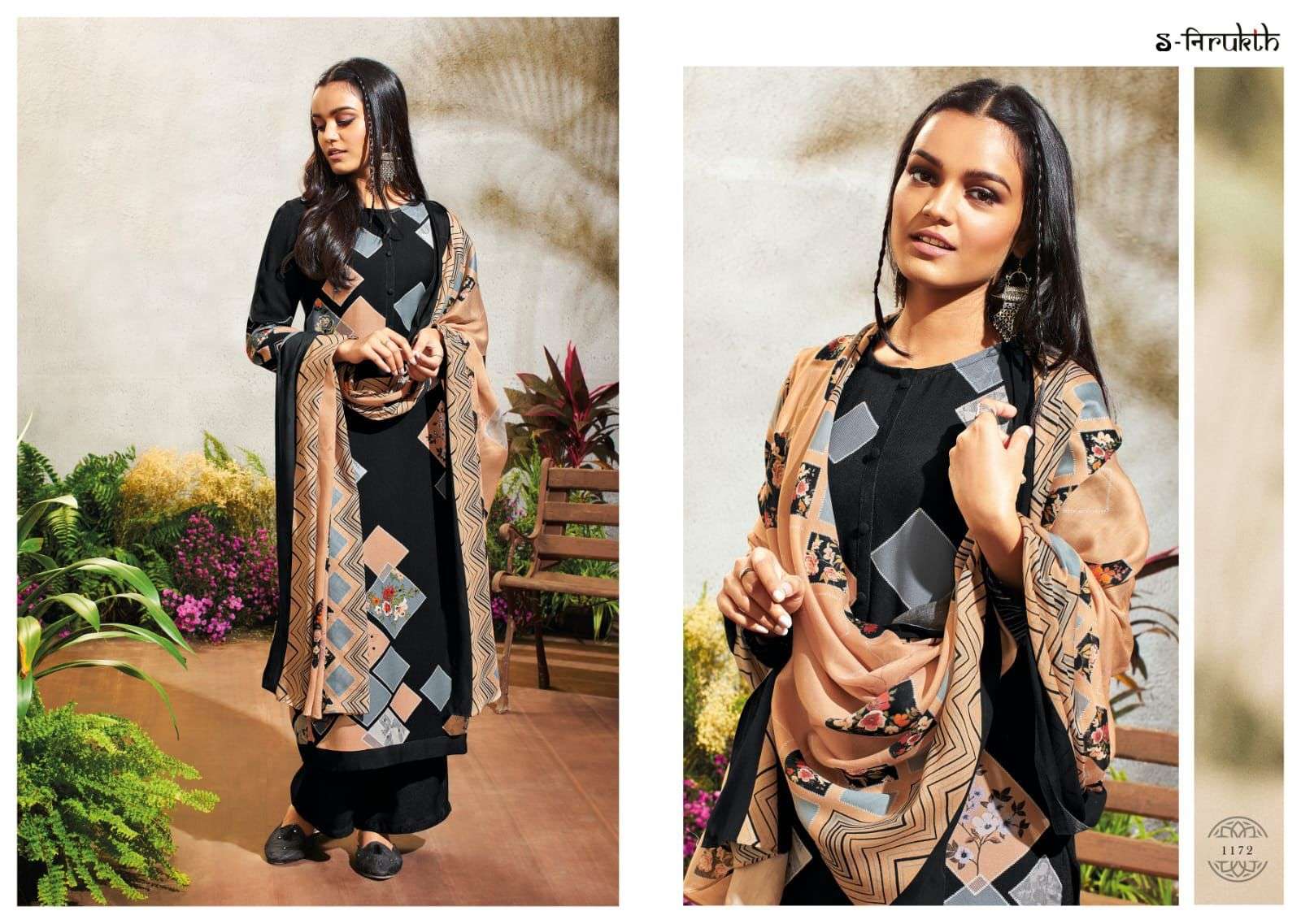 SABA BY S-NIRUKTH BEAUTIFUL SUITS COLORFUL STYLISH FANCY CASUAL WEAR & ETHNIC WEAR PASHMINA TWILL PRINT DRESSES AT WHOLESALE PRICE