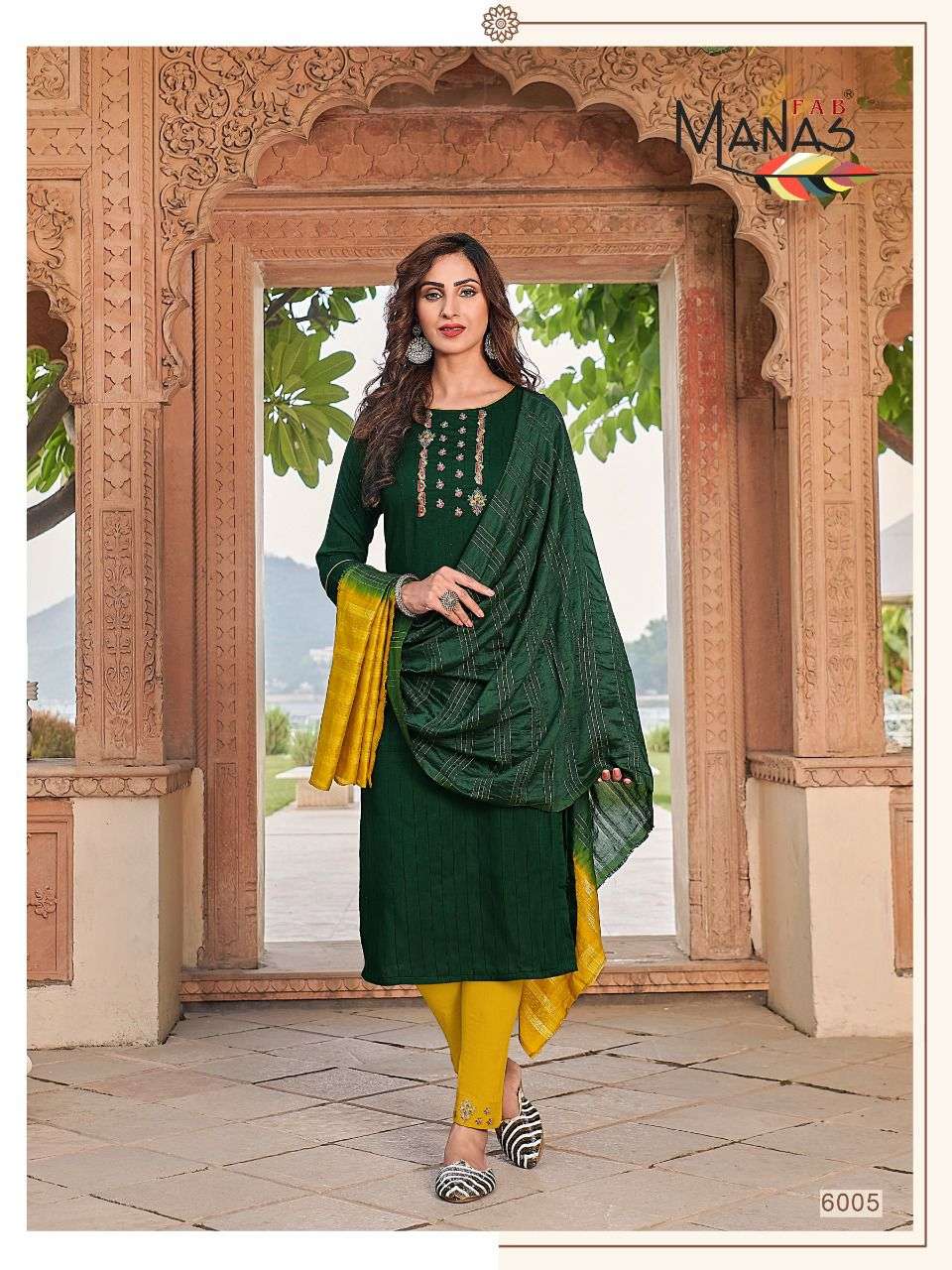 ARINA BY MANAS FAB 6001 TO 6006 SERIES BEAUTIFUL SUITS COLORFUL STYLISH FANCY CASUAL WEAR & ETHNIC WEAR FANCY WEAVING DRESSES AT WHOLESALE PRICE