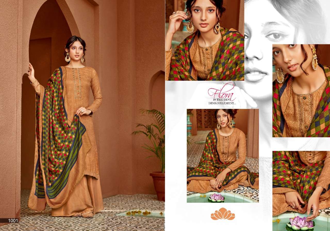 NAYARA BY SWEETY FASHION 1001 TO 1008 SERIES BEAUTIFUL STYLISH SHARARA SUITS FANCY COLORFUL CASUAL WEAR & ETHNIC WEAR & READY TO WEAR PASHMINA WITH WORK DRESSES AT WHOLESALE PRICE