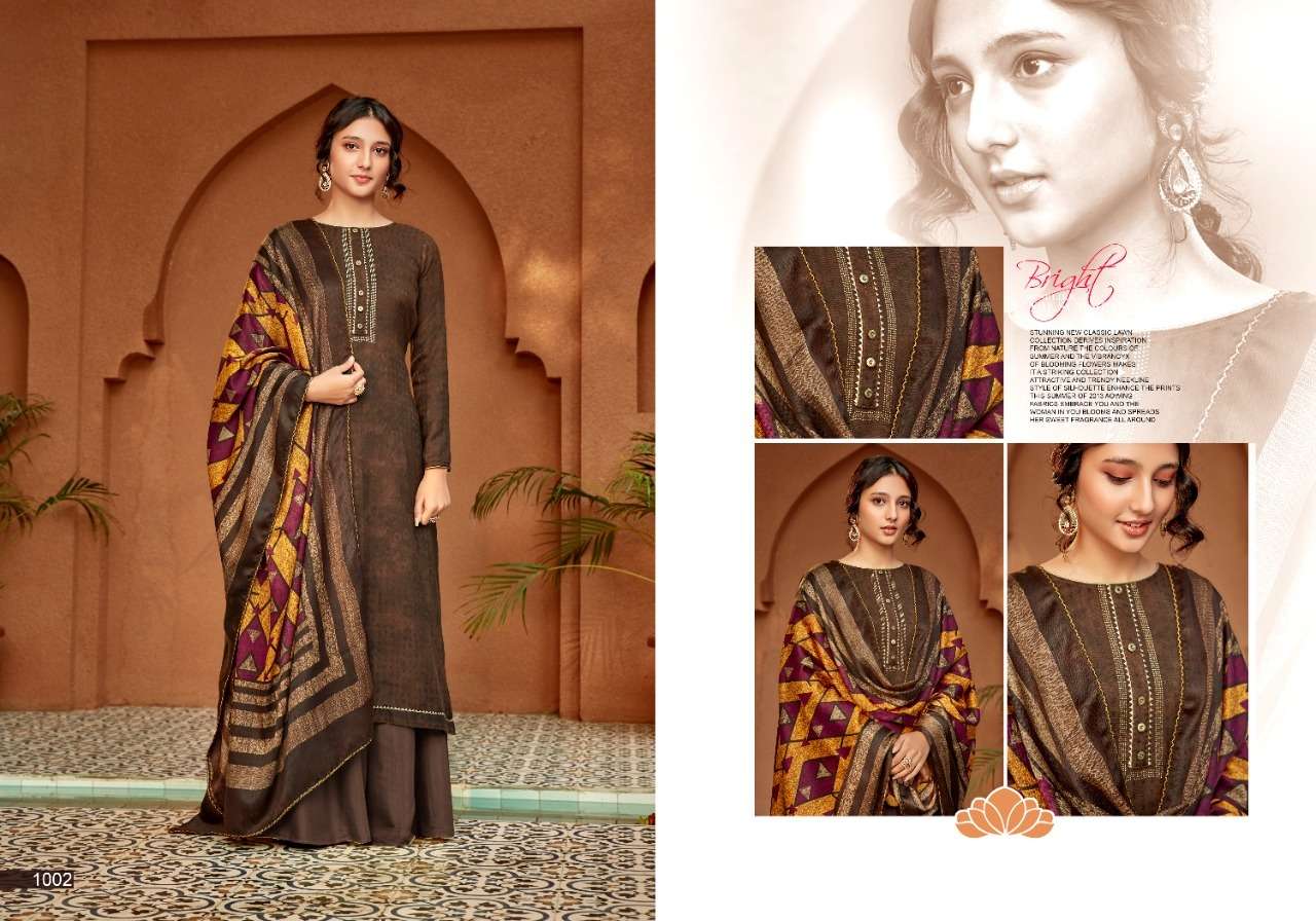 NAYARA BY SWEETY FASHION 1001 TO 1008 SERIES BEAUTIFUL STYLISH SHARARA SUITS FANCY COLORFUL CASUAL WEAR & ETHNIC WEAR & READY TO WEAR PASHMINA WITH WORK DRESSES AT WHOLESALE PRICE