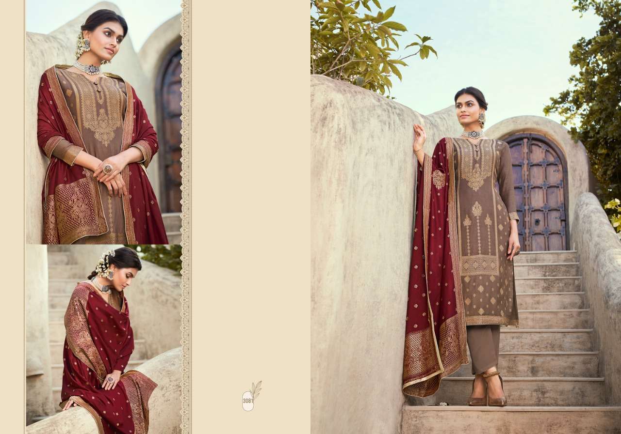 SAFFRON BY CHARMY 3081 TO 3086 SERIES BEAUTIFUL SUITS COLORFUL STYLISH FANCY CASUAL WEAR & ETHNIC WEAR PURE PASHMINA JACQUARD DRESSES AT WHOLESALE PRICE