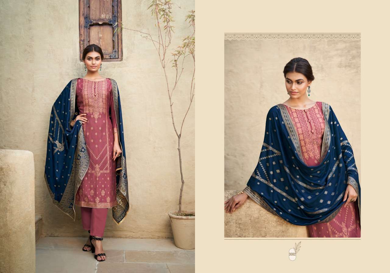 SAFFRON BY CHARMY 3081 TO 3086 SERIES BEAUTIFUL SUITS COLORFUL STYLISH FANCY CASUAL WEAR & ETHNIC WEAR PURE PASHMINA JACQUARD DRESSES AT WHOLESALE PRICE