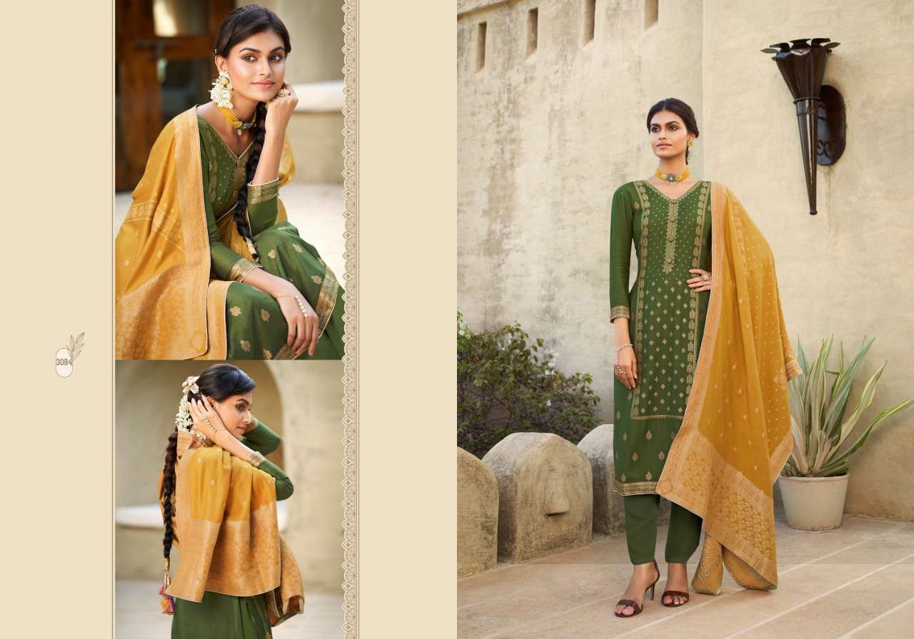 SAFFRON BY CHARMY 3081 TO 3086 SERIES BEAUTIFUL SUITS COLORFUL STYLISH FANCY CASUAL WEAR & ETHNIC WEAR PURE PASHMINA JACQUARD DRESSES AT WHOLESALE PRICE