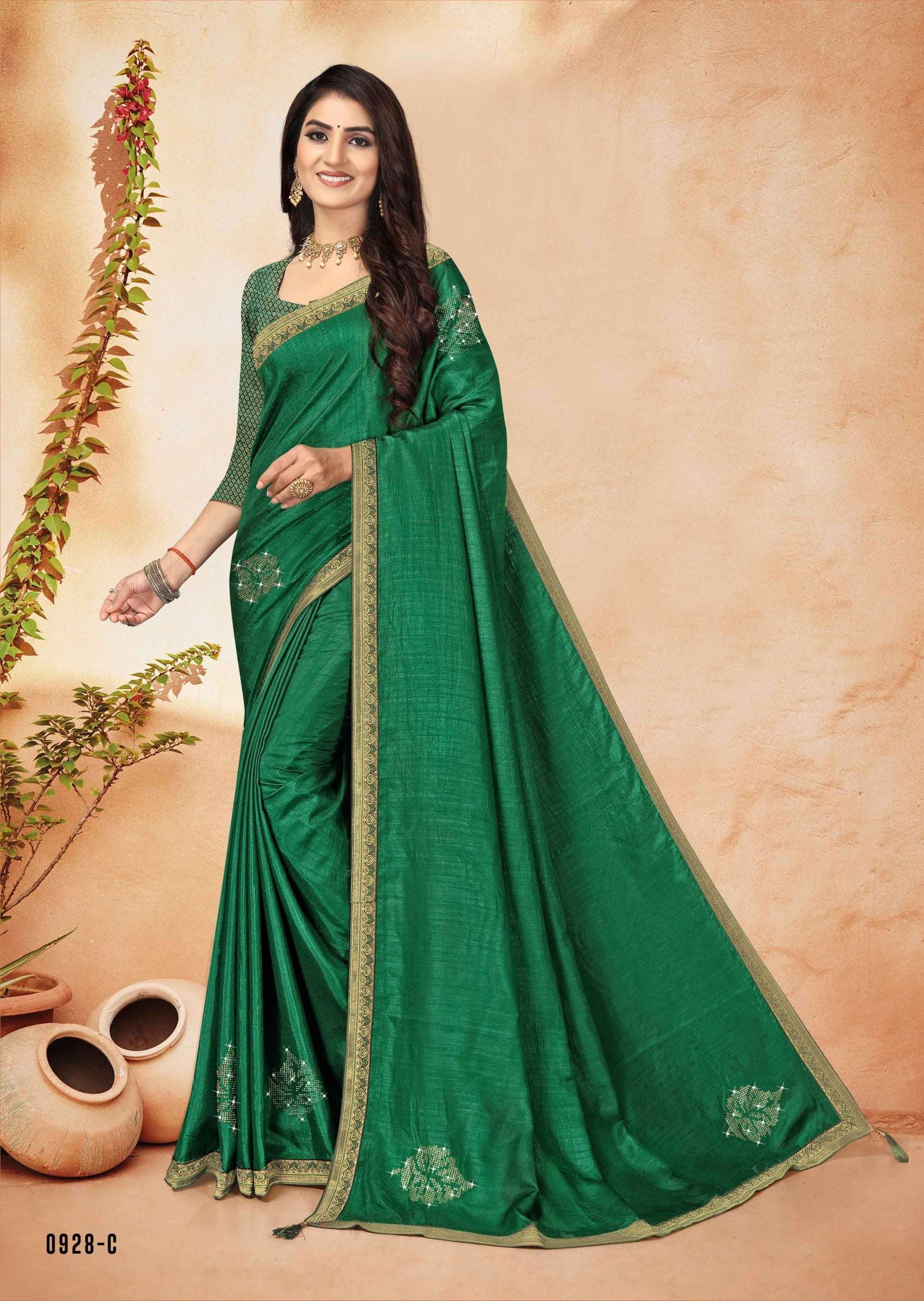 KHEER MOHAN BY INDIAN WOMEN 0928-A TO 0928-H SERIES INDIAN TRADITIONAL WEAR COLLECTION BEAUTIFUL STYLISH FANCY COLORFUL PARTY WEAR & OCCASIONAL WEAR VICHITRA SILK SAREES AT WHOLESALE PRICE