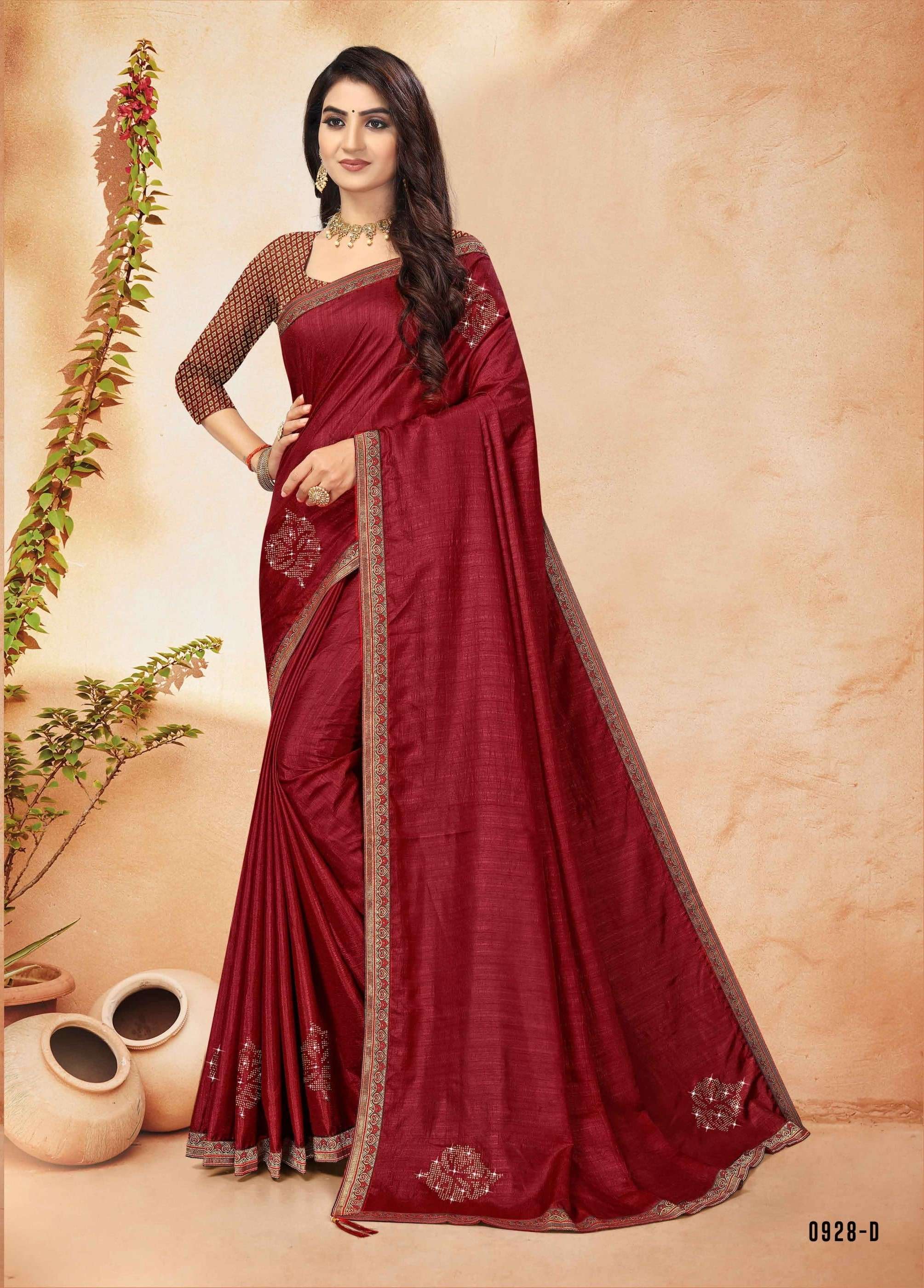 KHEER MOHAN BY INDIAN WOMEN 0928-A TO 0928-H SERIES INDIAN TRADITIONAL WEAR COLLECTION BEAUTIFUL STYLISH FANCY COLORFUL PARTY WEAR & OCCASIONAL WEAR VICHITRA SILK SAREES AT WHOLESALE PRICE