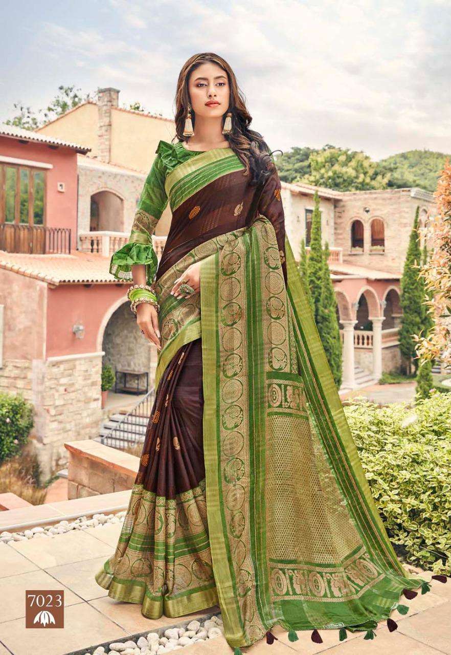 WEAVES BANARASI SILK VOL-2 BY SIDDHANT WEAVES 7013 TO 7024 SERIES INDIAN TRADITIONAL WEAR COLLECTION BEAUTIFUL STYLISH FANCY COLORFUL PARTY WEAR & OCCASIONAL WEAR BANARASI SILK SAREES AT WHOLESALE PRICE