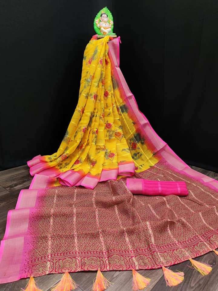 PURE LINEN BY MYRA FASHION 01 TO 06 SERIES INDIAN TRADITIONAL WEAR COLLECTION BEAUTIFUL STYLISH FANCY COLORFUL PARTY WEAR & OCCASIONAL WEAR LINEN COTTON SAREES AT WHOLESALE PRICE