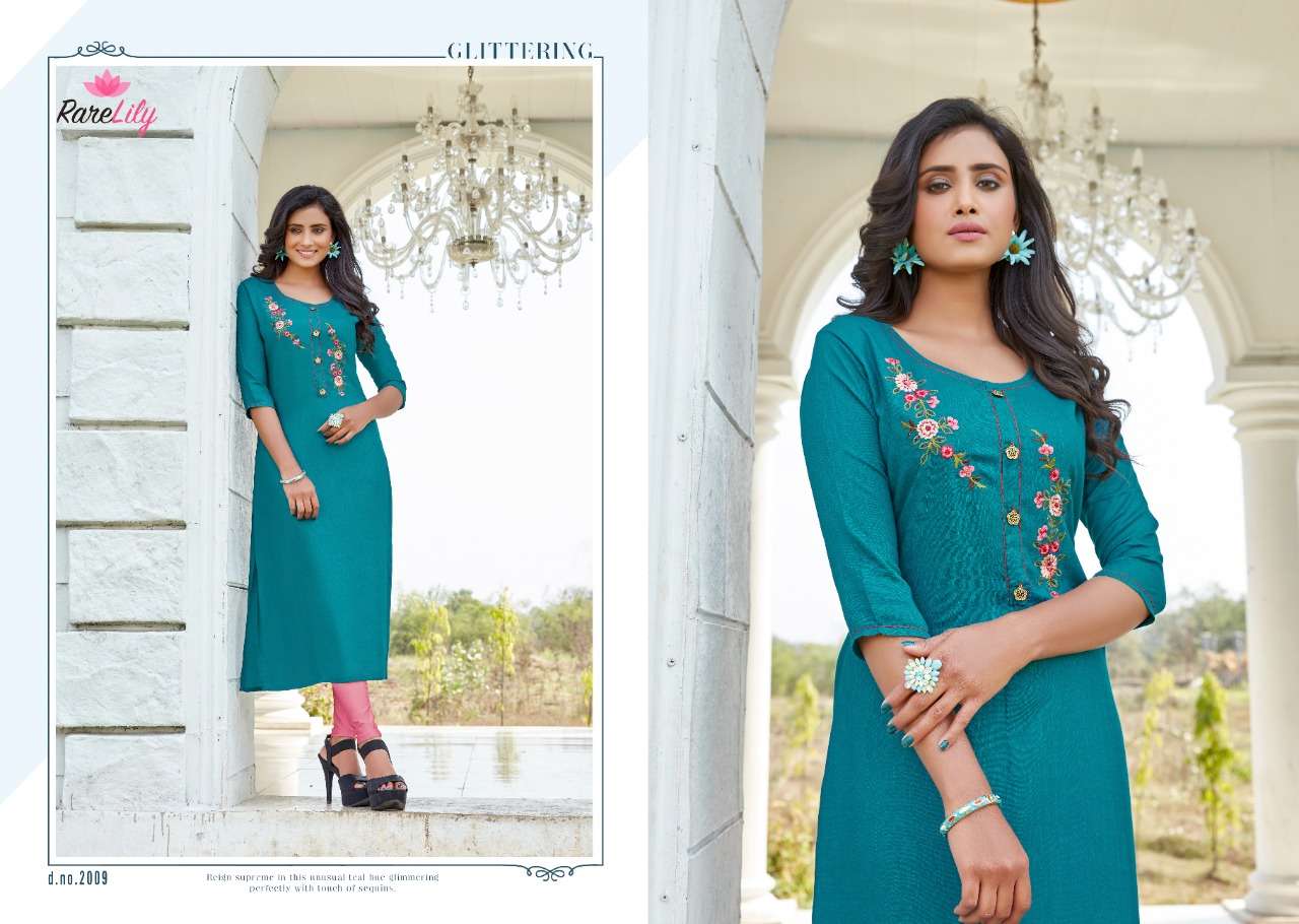 NETFLIX BY RARE LILY 2001 TO 2009 SERIES DESIGNER STYLISH FANCY COLORFUL BEAUTIFUL PARTY WEAR & ETHNIC WEAR COLLECTION RAYON WITH WORK KURTIS AT WHOLESALE PRICE
