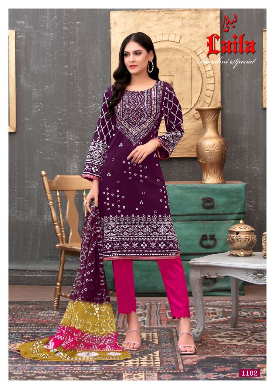 LAILA BY JALIYAN TEX 1101 TO 1108 SERIES BEAUTIFUL STYLISH SUITS FANCY COLORFUL CASUAL WEAR & ETHNIC WEAR & READY TO WEAR HEAVY COTTON PRINTED DRESSES AT WHOLESALE PRICE
