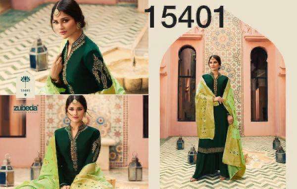 ZUBEDA HIT COLLECTION BY ZUBEDA BEAUTIFUL SUITS STYLISH FANCY COLORFUL PARTY WEAR & OCCASIONAL WEAR GEORGETTE SATIN DRESSES AT WHOLESALE PRICE