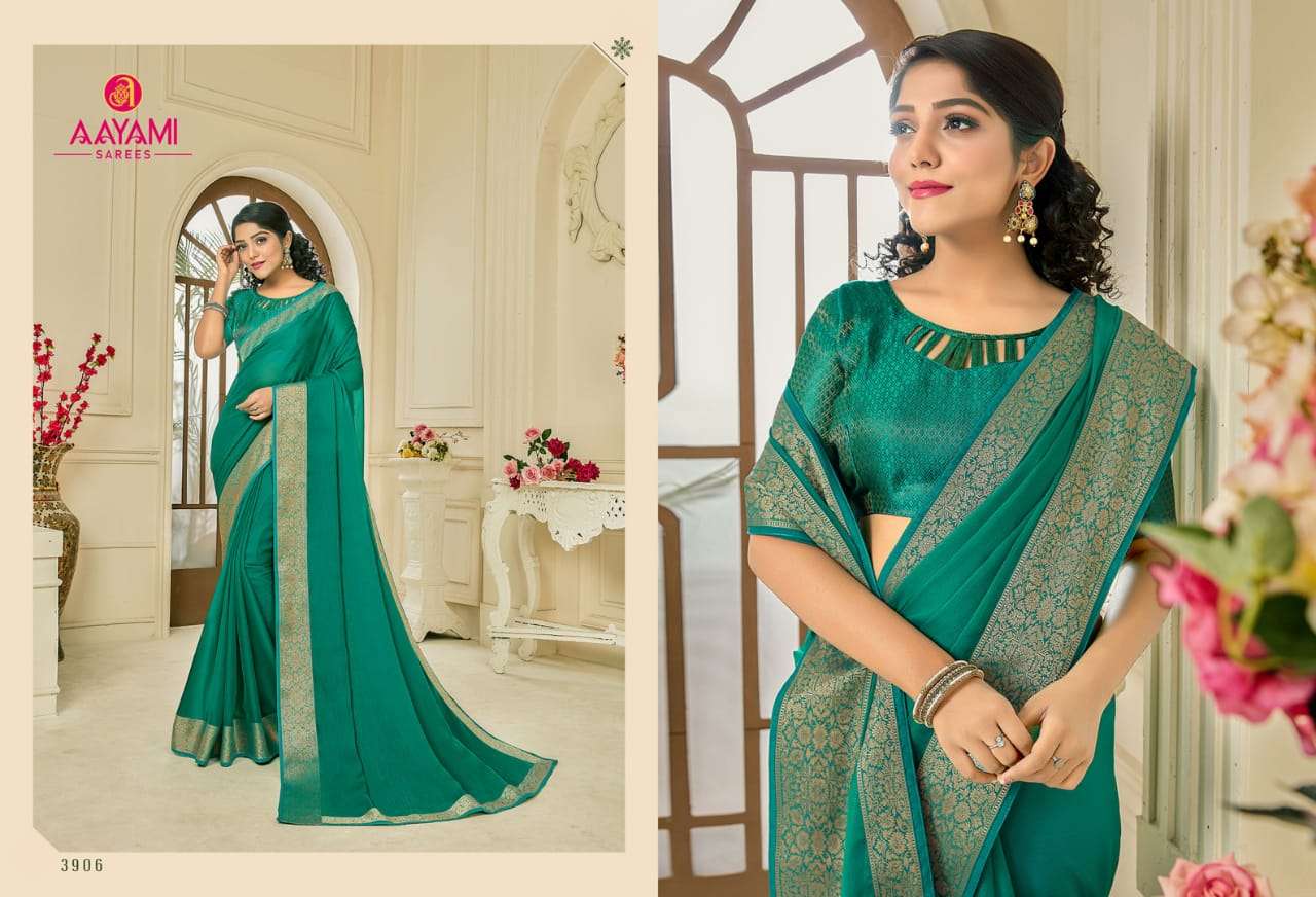 SARAS VOL-4 BY AAYAMI 3901 TO 3912 SERIES INDIAN TRADITIONAL WEAR COLLECTION BEAUTIFUL STYLISH FANCY COLORFUL PARTY WEAR & OCCASIONAL WEAR SATIN GEORGETTE SAREES AT WHOLESALE PRICE