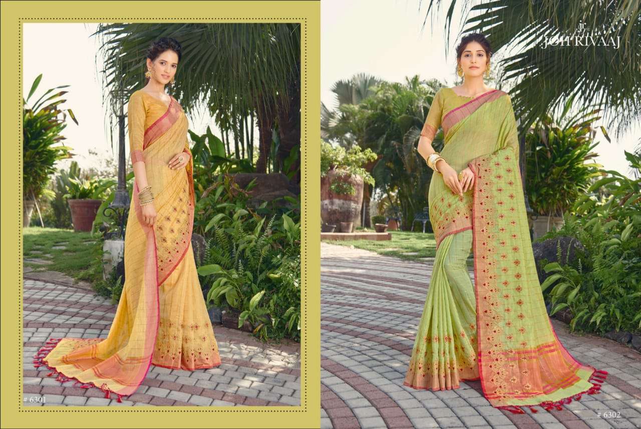 JENISA VOL-63 BY JOH RIVAAJ 6301 TO 6310 SERIES INDIAN TRADITIONAL WEAR  COLLECTION BEAUTIFUL STYLISH