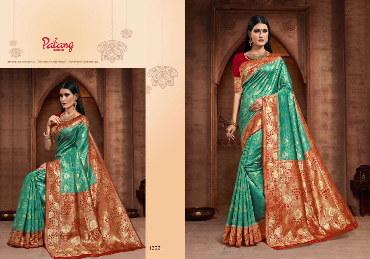 INNAYA BY PATANG SAREES 1321 TO 1328 SERIES INDIAN TRADITIONAL WEAR COLLECTION BEAUTIFUL STYLISH FANCY COLORFUL PARTY WEAR & OCCASIONAL WEAR SILK SAREES AT WHOLESALE PRICE