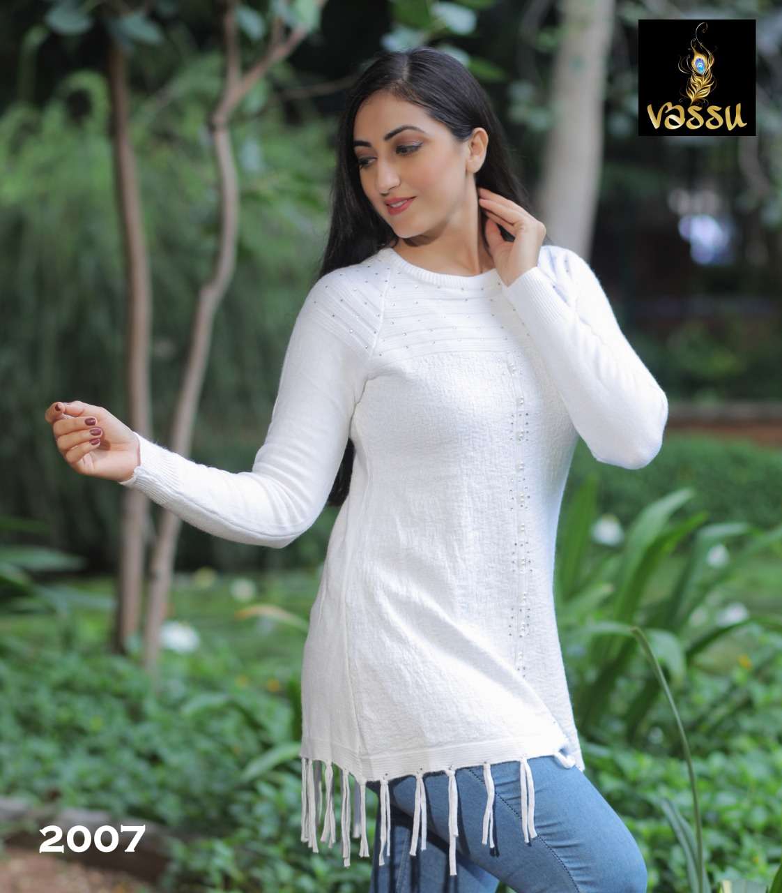 WOOLEN TUNIC VOL-2 BY VASSU 2001 TO 2007 SERIES BEAUTIFUL STYLISH FANCY COLORFUL CASUAL WEAR & ETHNIC WEAR WOOLEN TOPS AT WHOLESALE PRICE