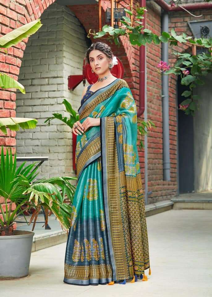 BUDEWIESER BY SHREYANS 01 TO 08 SERIES INDIAN TRADITIONAL WEAR COLLECTION BEAUTIFUL STYLISH FANCY COLORFUL PARTY WEAR & OCCASIONAL WEAR PURE LINEN SAREES AT WHOLESALE PRICE