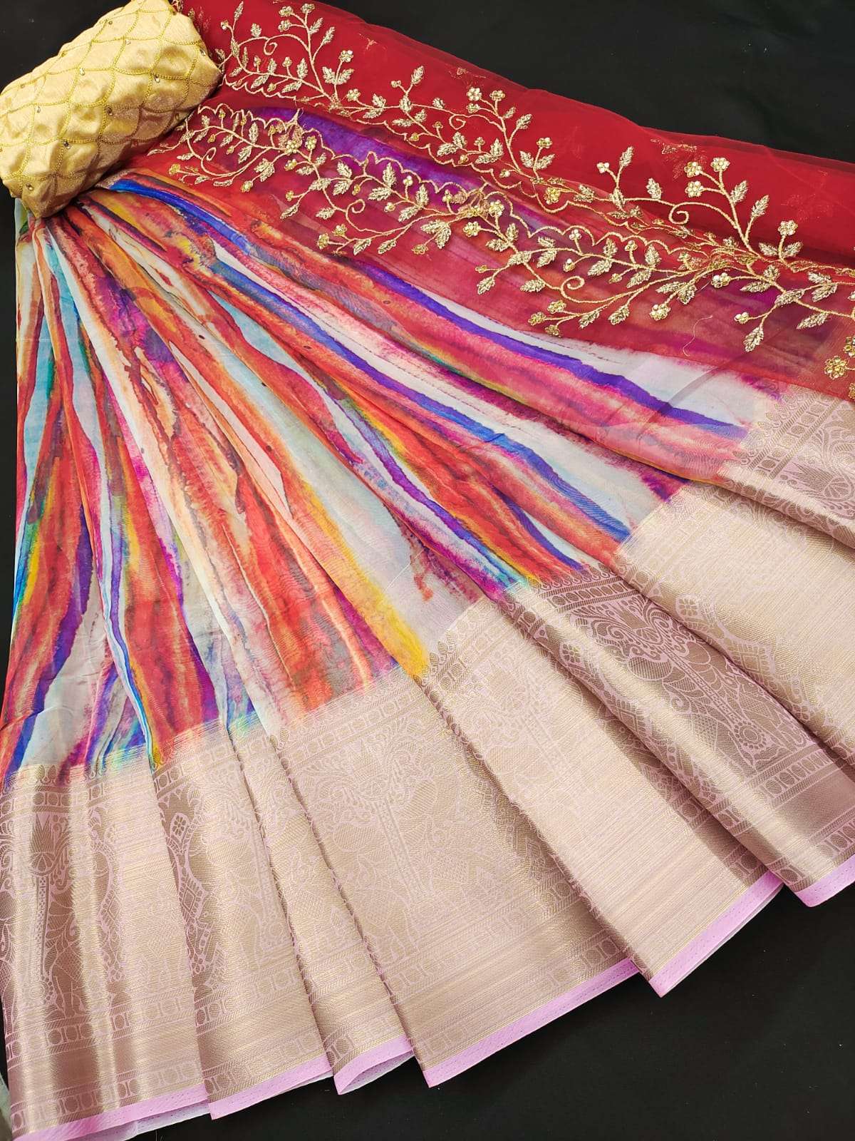 MYRA VOL-9 BY MYRA 901 TO 908 SERIES INDIAN TRADITIONAL WEAR COLLECTION BEAUTIFUL STYLISH FANCY COLORFUL PARTY WEAR & OCCASIONAL WEAR ORGANZA JACQUARD SAREES AT WHOLESALE PRICE