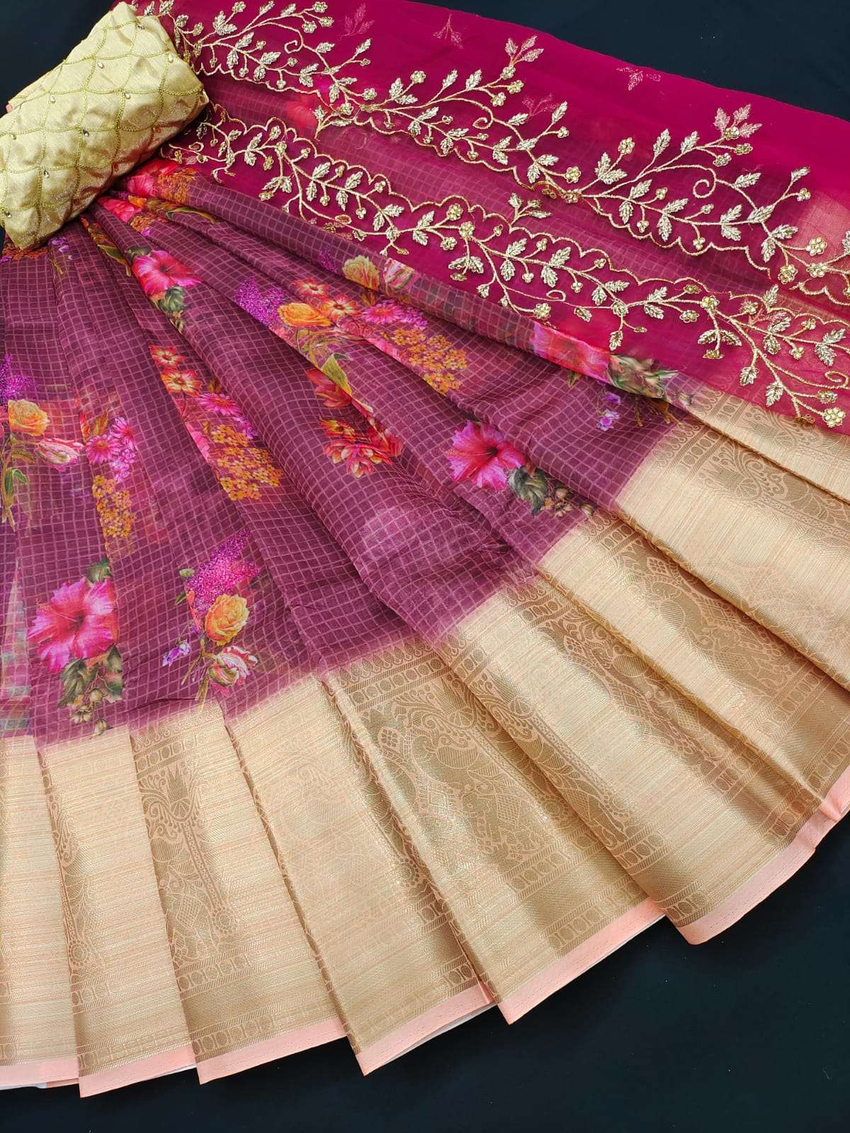 MYRA VOL-9 BY MYRA 901 TO 908 SERIES INDIAN TRADITIONAL WEAR COLLECTION BEAUTIFUL STYLISH FANCY COLORFUL PARTY WEAR & OCCASIONAL WEAR ORGANZA JACQUARD SAREES AT WHOLESALE PRICE