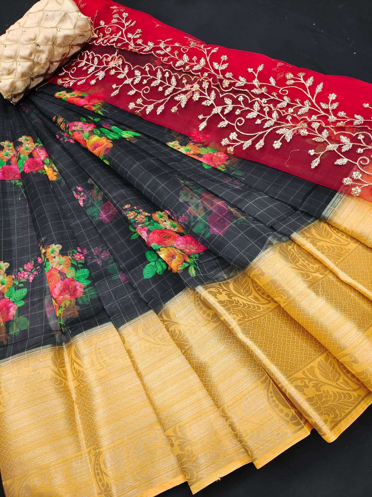 MYRA VOL-9 BY MYRA 901 TO 908 SERIES INDIAN TRADITIONAL WEAR COLLECTION BEAUTIFUL STYLISH FANCY COLORFUL PARTY WEAR & OCCASIONAL WEAR ORGANZA JACQUARD SAREES AT WHOLESALE PRICE