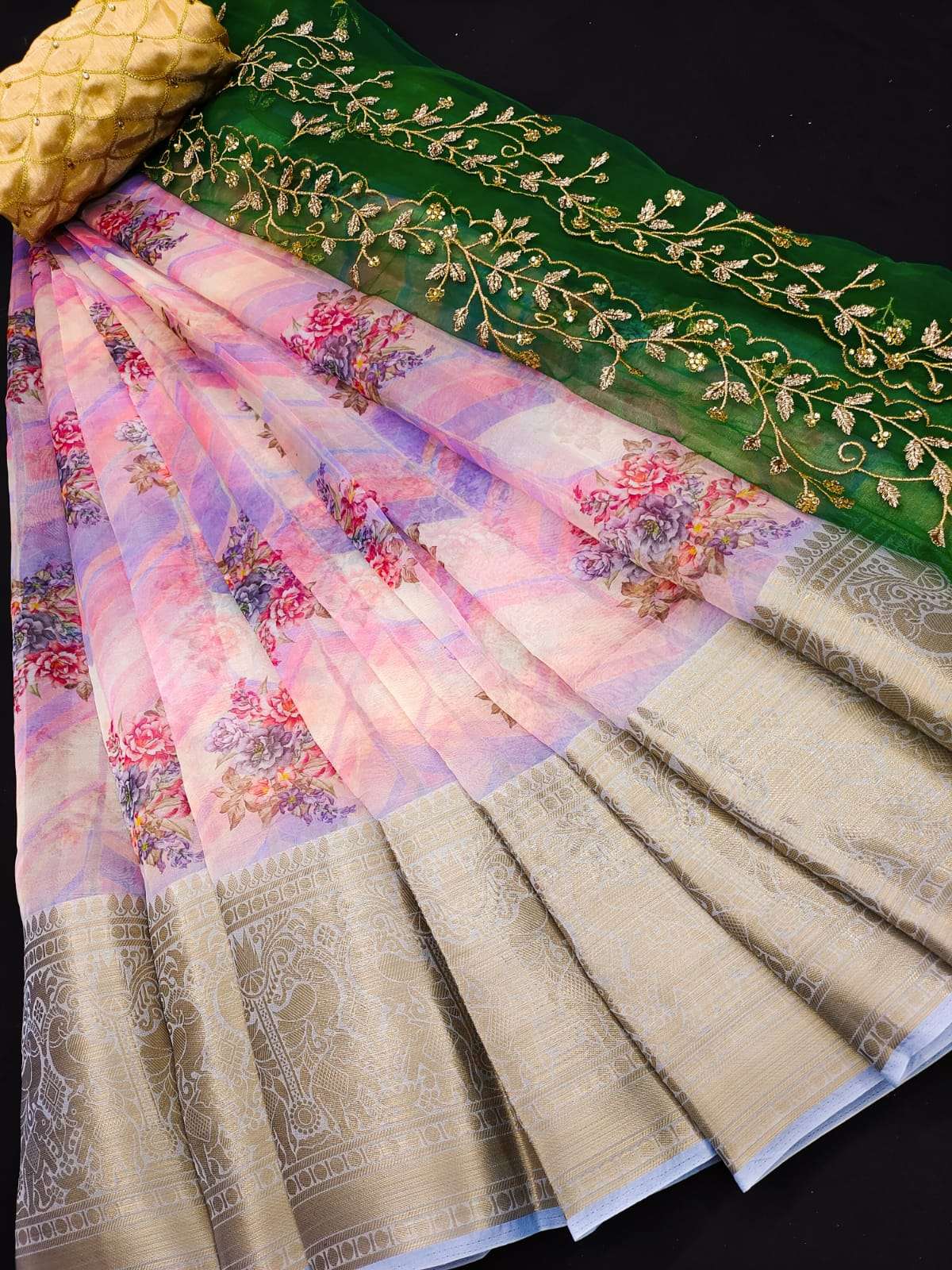 MYRA VOL-9 BY MYRA 901 TO 908 SERIES INDIAN TRADITIONAL WEAR COLLECTION BEAUTIFUL STYLISH FANCY COLORFUL PARTY WEAR & OCCASIONAL WEAR ORGANZA JACQUARD SAREES AT WHOLESALE PRICE