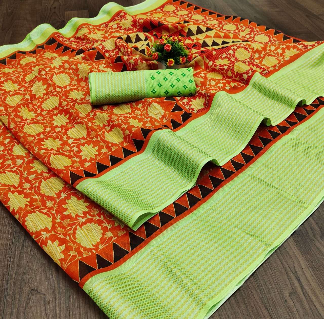 PREMIUM QUALITY VOL-2 BY MYRA 201 TO 207 SERIES INDIAN TRADITIONAL WEAR COLLECTION BEAUTIFUL STYLISH FANCY COLORFUL PARTY WEAR & OCCASIONAL WEAR COTTON SAREES AT WHOLESALE PRICE