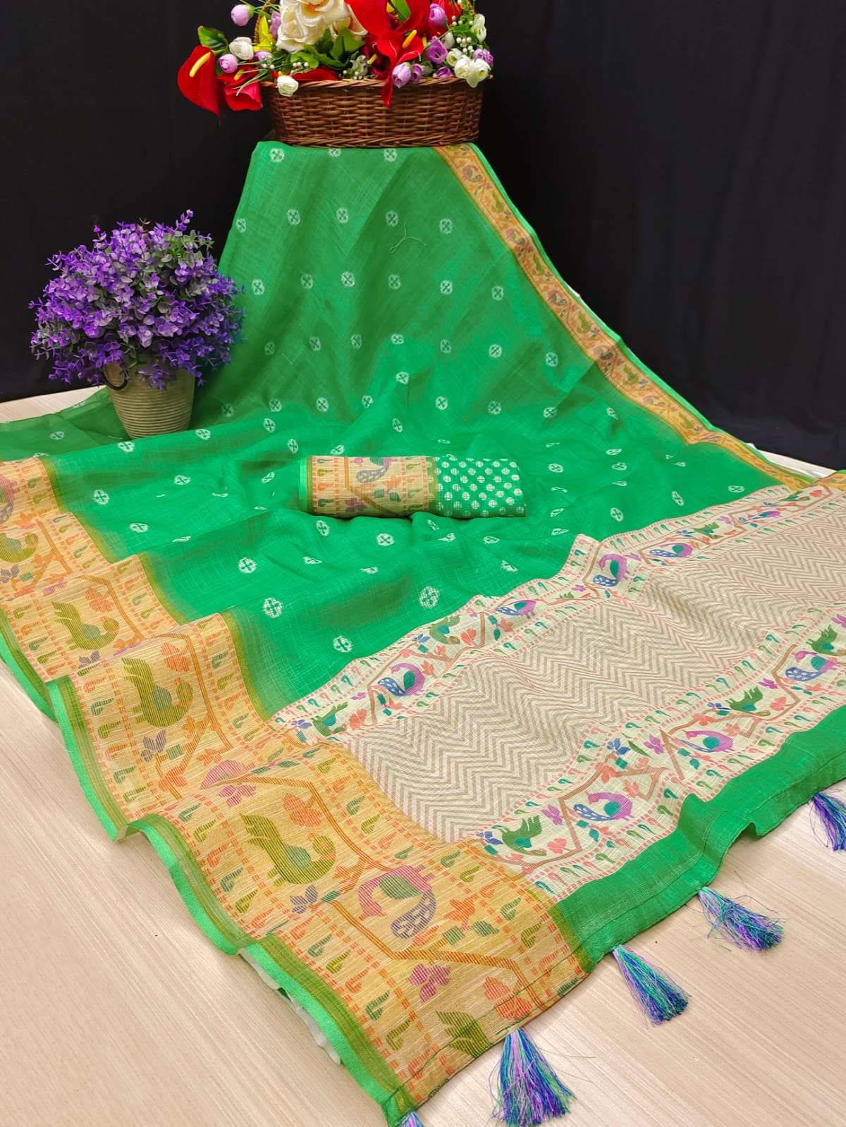 PREMIUM QUALITY VOL-3 BY MYRA 301 TO 312 SERIES INDIAN TRADITIONAL WEAR COLLECTION BEAUTIFUL STYLISH FANCY COLORFUL PARTY WEAR & OCCASIONAL WEAR LINEN SAREES AT WHOLESALE PRICE