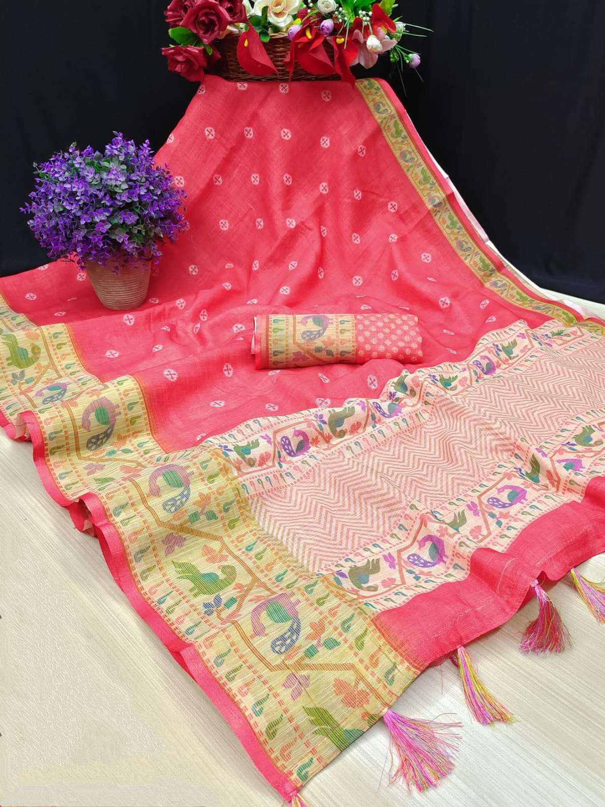 PREMIUM QUALITY VOL-3 BY MYRA 301 TO 312 SERIES INDIAN TRADITIONAL WEAR COLLECTION BEAUTIFUL STYLISH FANCY COLORFUL PARTY WEAR & OCCASIONAL WEAR LINEN SAREES AT WHOLESALE PRICE