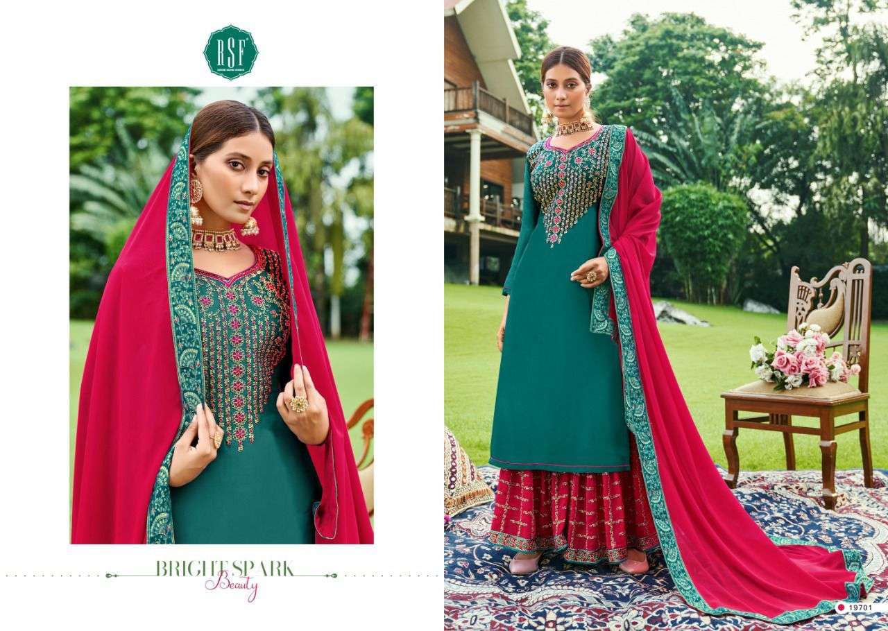 SIRAZ BY RIDDHI SIDDHI FASHION 19701 TO 19706 SERIES BEAUTIFUL SHARARA SUITS COLORFUL STYLISH FANCY CASUAL WEAR & ETHNIC WEAR VISCOSE UPADA SILK DRESSES AT WHOLESALE PRICE