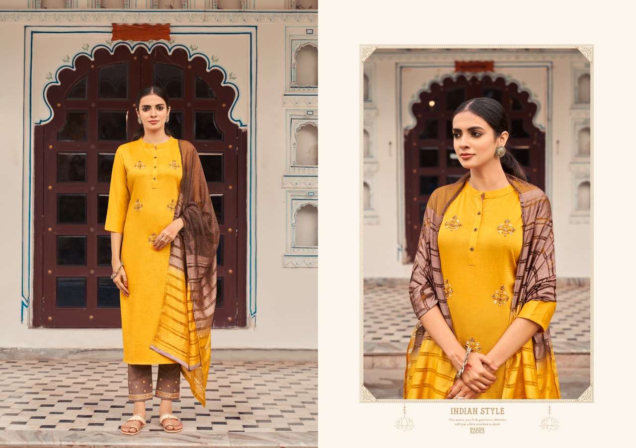 ZIBO BY KIVI 12813 TO 12818 SERIES BEAUTIFUL SUITS COLORFUL STYLISH FANCY CASUAL WEAR & ETHNIC WEAR PARAMPARA SILK DRESSES AT WHOLESALE PRICE
