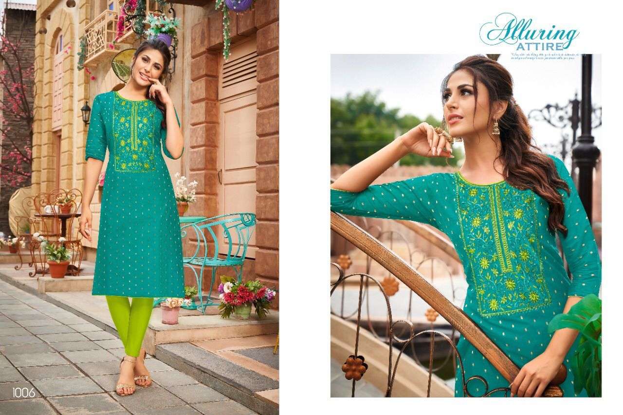 AMORY BY KAPIL TRENDZ 1001 TO 1008 SERIES DESIGNER STYLISH FANCY COLORFUL BEAUTIFUL PARTY WEAR & ETHNIC WEAR COLLECTION MODAL SILK EMBROIDERY KURTIS AT WHOLESALE PRICE