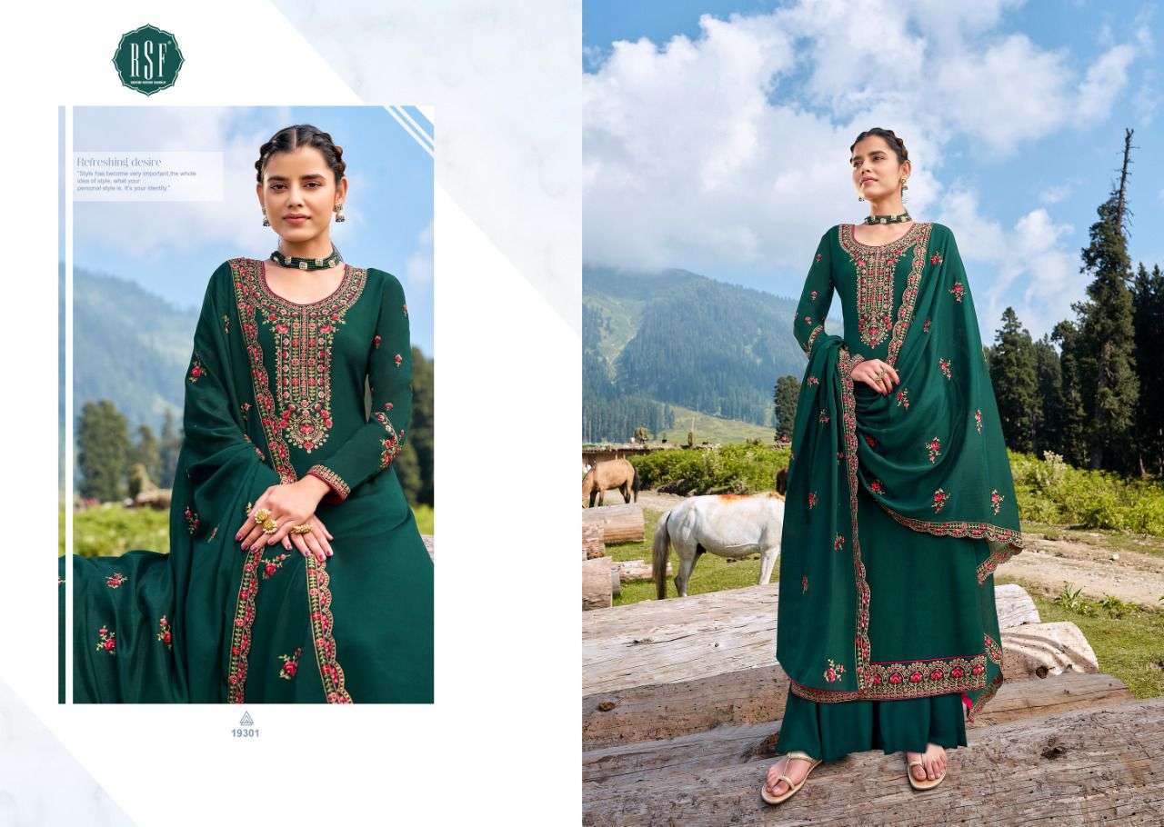 NEERA VOL-2 BY RIDDHI SIDDHI FASHION 19301 TO 19306 SERIES BEAUTIFUL SHARARA SUITS COLORFUL STYLISH FANCY CASUAL WEAR & ETHNIC WEAR PURE CHINNON SILK WITH EMBROIDERY DRESSES AT WHOLESALE PRICE