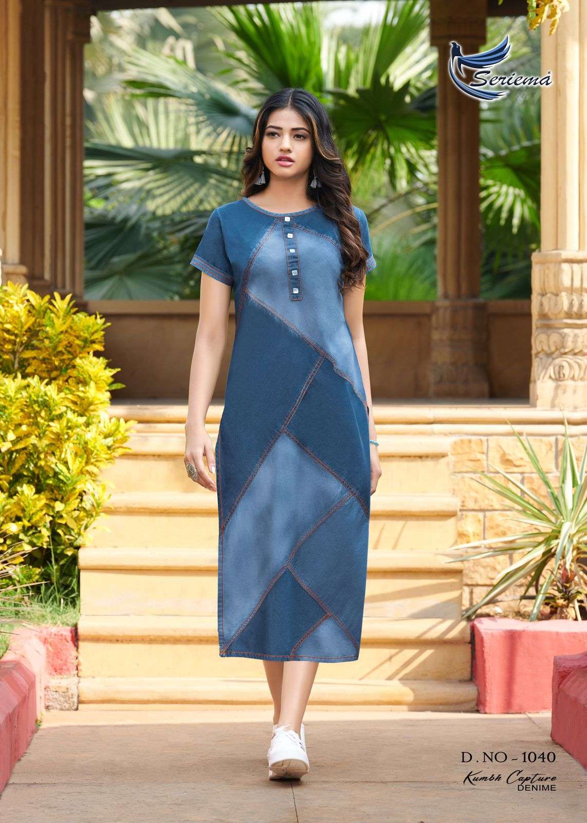 KUMB CAPTURE BY SPARROW 1038 TO 1045 SERIES DESIGNER STYLISH FANCY COLORFUL BEAUTIFUL PARTY WEAR & ETHNIC WEAR COLLECTION PURE COTTON DENIM KURTIS AT WHOLESALE PRICE