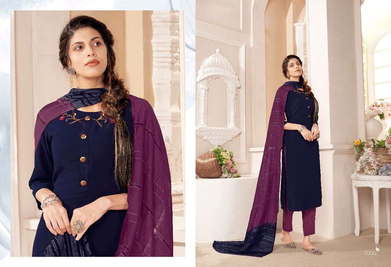 HOTSTAR BY SWEETY FASHION 1001 TO 1006 SERIES BEAUTIFUL SUITS COLORFUL STYLISH FANCY CASUAL WEAR & ETHNIC WEAR SILK DRESSES AT WHOLESALE PRICE