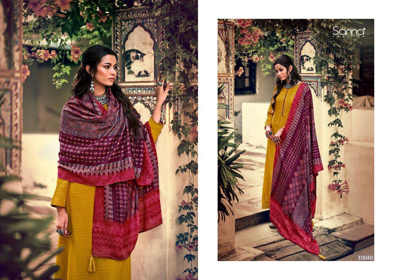 FASILAH BY SANNA FASHION 10031 TO 10040 SERIES BEAUTIFUL STYLISH SHARARA SUITS FANCY COLORFUL CASUAL WEAR & ETHNIC WEAR & READY TO WEAR PURE PASHMINA DIGITAL PRINT DRESSES AT WHOLESALE PRICE