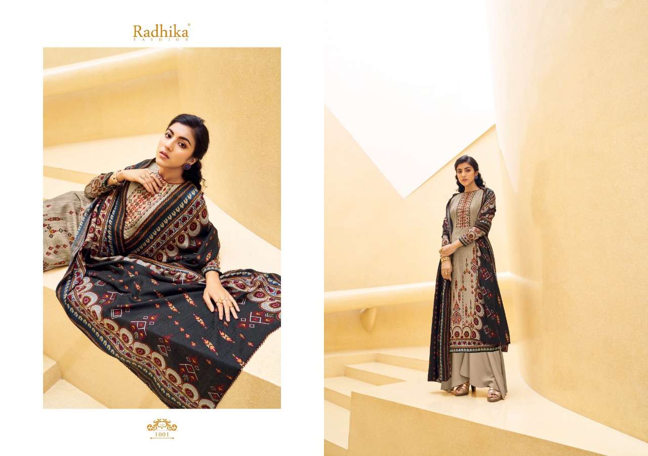 Roohi By Sumyra 1001 To 1008 Series Beautiful Suits Colorful Stylish Fancy Casual Wear & Ethnic Wear Pure Pashmina Print Dresses At Wholesale Price
