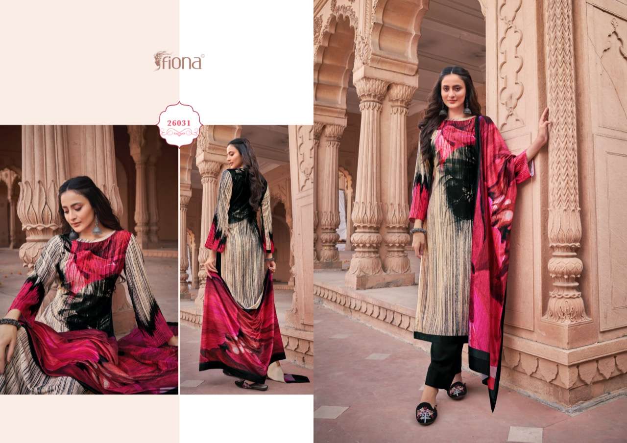 MAKHMALI BY FIONA 26031 TO 26036 SERIES BEAUTIFUL SUITS COLORFUL STYLISH FANCY CASUAL WEAR & ETHNIC WEAR VELVET DIGITAL PRINT DRESSES AT WHOLESALE PRICE