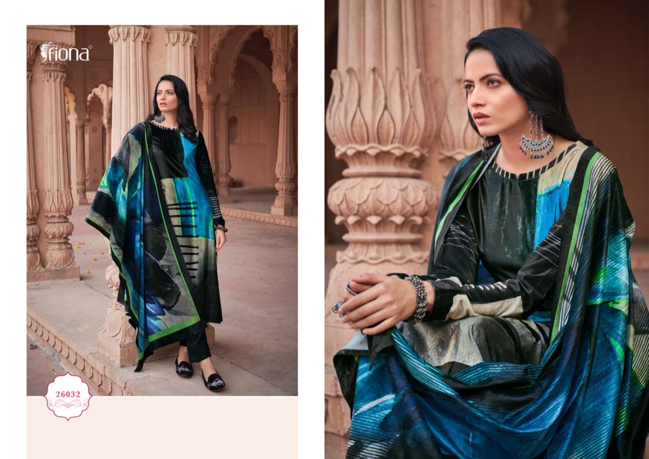 MAKHMALI BY FIONA 26031 TO 26036 SERIES BEAUTIFUL SUITS COLORFUL STYLISH FANCY CASUAL WEAR & ETHNIC WEAR VELVET DIGITAL PRINT DRESSES AT WHOLESALE PRICE