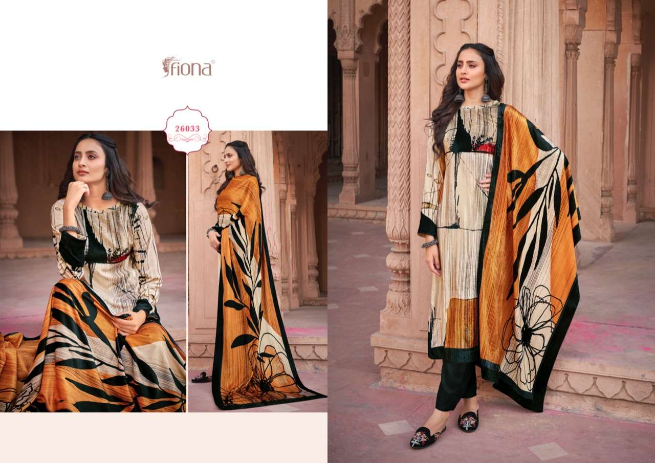 MAKHMALI BY FIONA 26031 TO 26036 SERIES BEAUTIFUL SUITS COLORFUL STYLISH FANCY CASUAL WEAR & ETHNIC WEAR VELVET DIGITAL PRINT DRESSES AT WHOLESALE PRICE