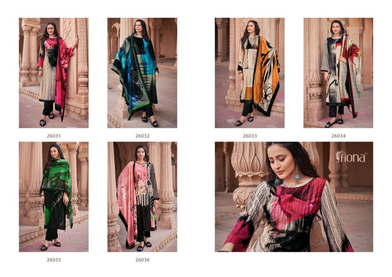 MAKHMALI BY FIONA 26031 TO 26036 SERIES BEAUTIFUL SUITS COLORFUL STYLISH FANCY CASUAL WEAR & ETHNIC WEAR VELVET DIGITAL PRINT DRESSES AT WHOLESALE PRICE