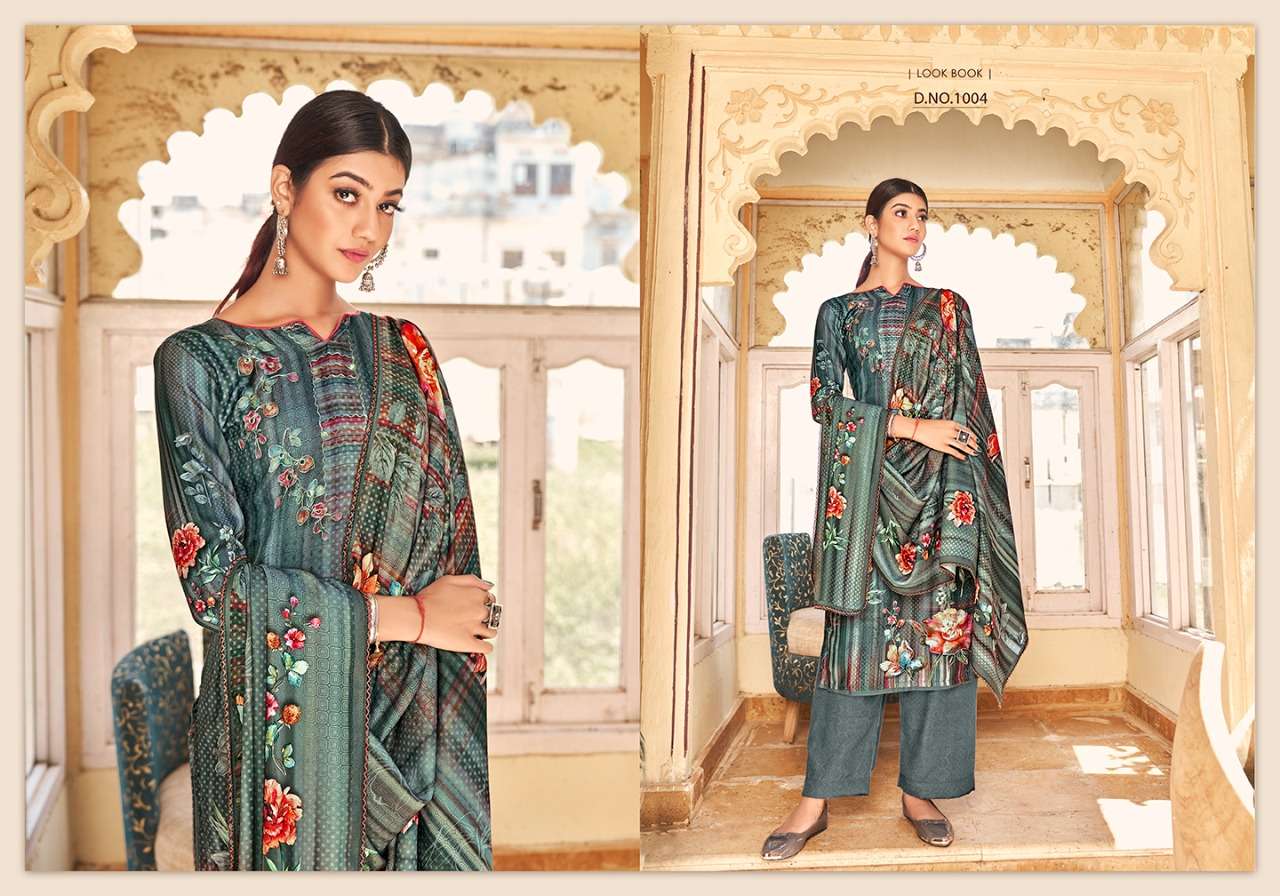 ELIZA BY VIJAYA FASHION 1001 TO 1010 SERIES BEAUTIFUL STYLISH SUITS FANCY COLORFUL CASUAL WEAR & ETHNIC WEAR & READY TO WEAR PASHMINA DIGITAL PRINT DRESSES AT WHOLESALE PRICE