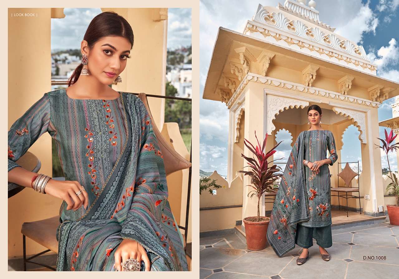 ELIZA BY VIJAYA FASHION 1001 TO 1010 SERIES BEAUTIFUL STYLISH SUITS FANCY COLORFUL CASUAL WEAR & ETHNIC WEAR & READY TO WEAR PASHMINA DIGITAL PRINT DRESSES AT WHOLESALE PRICE