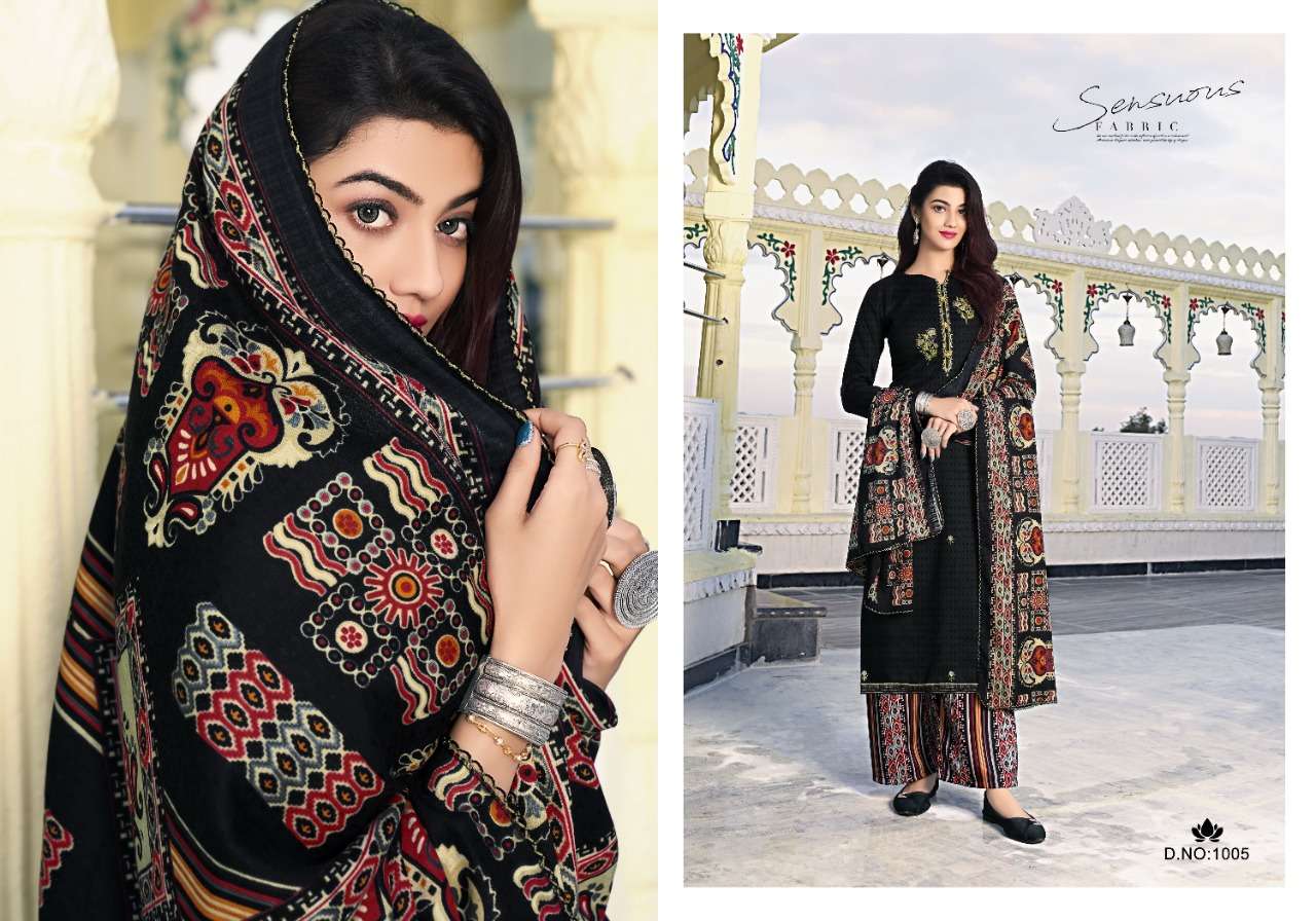 NASHEEN BY VIJAYA FASHION 1001 TO 1010 SERIES BEAUTIFUL STYLISH SUITS FANCY COLORFUL CASUAL WEAR & ETHNIC WEAR & READY TO WEAR PASHMINA DOBBY EMBROIDERED DRESSES AT WHOLESALE PRICE
