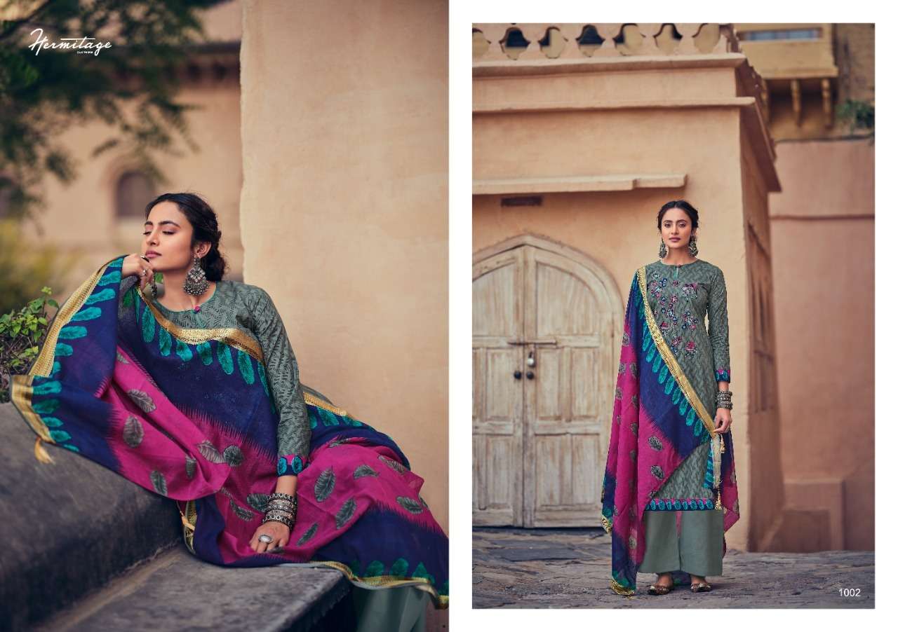 ANIKA BY HERMITAGE 1001 TO 1008 SERIES BEAUTIFUL STYLISH SUITS FANCY COLORFUL CASUAL WEAR & ETHNIC WEAR & READY TO WEAR LAWN COTTON PRINTED DRESSES AT WHOLESALE PRICE