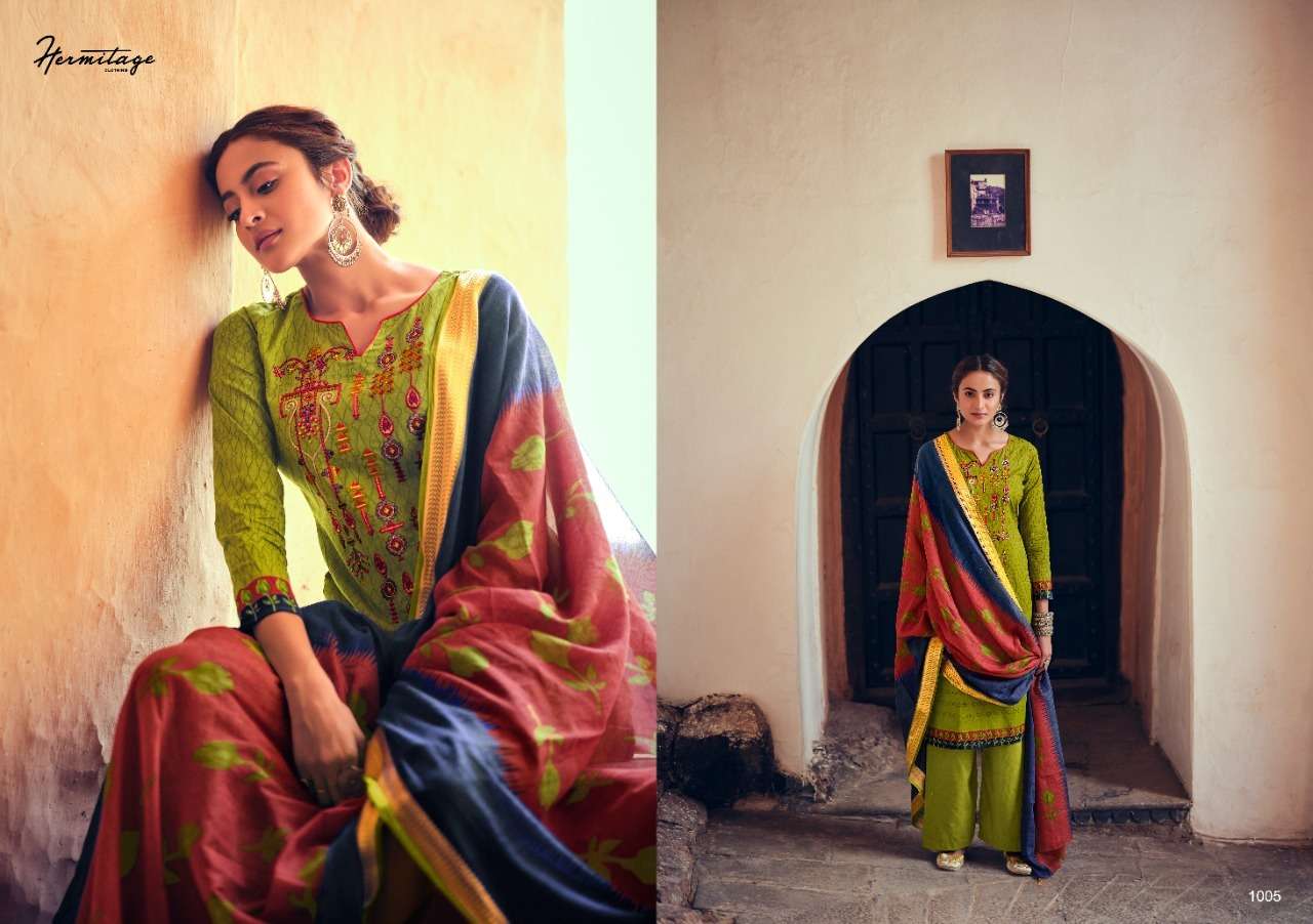 ANIKA BY HERMITAGE 1001 TO 1008 SERIES BEAUTIFUL STYLISH SUITS FANCY COLORFUL CASUAL WEAR & ETHNIC WEAR & READY TO WEAR LAWN COTTON PRINTED DRESSES AT WHOLESALE PRICE