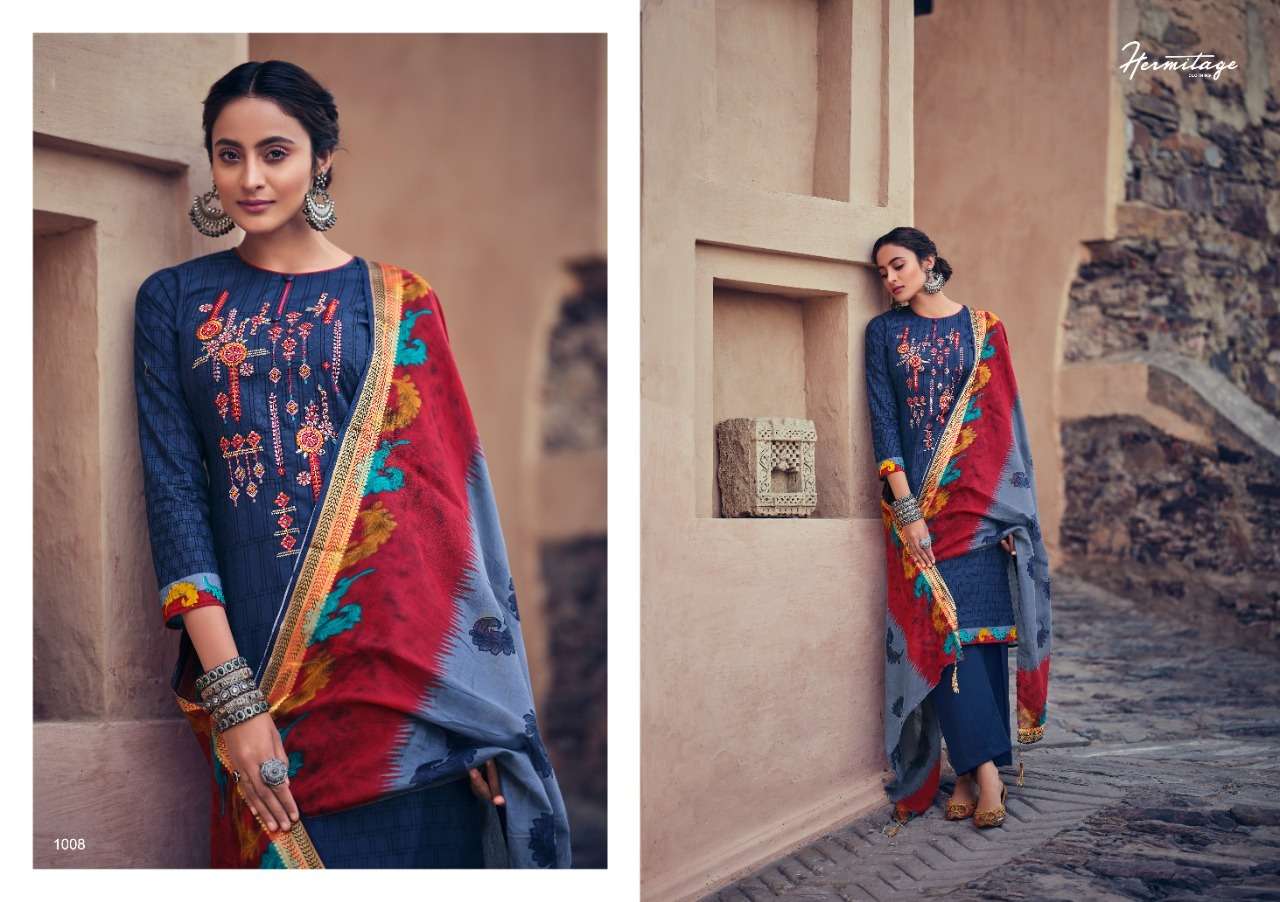 ANIKA BY HERMITAGE 1001 TO 1008 SERIES BEAUTIFUL STYLISH SUITS FANCY COLORFUL CASUAL WEAR & ETHNIC WEAR & READY TO WEAR LAWN COTTON PRINTED DRESSES AT WHOLESALE PRICE