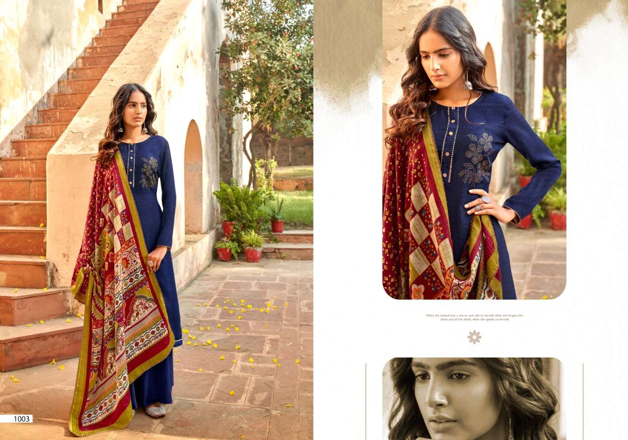 FROST BY SWEETY FASHION 1001 TO 1008 SERIES BEAUTIFUL STYLISH SUITS FANCY COLORFUL CASUAL WEAR & ETHNIC WEAR & READY TO WEAR PASHMINA PRINTED DRESSES AT WHOLESALE PRICE